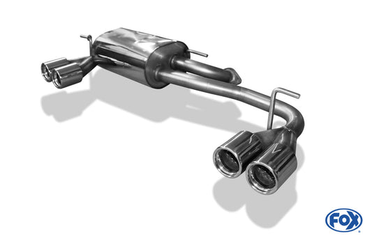 Subaru Justy II für Modelle mit nicht lackierter Stoßstange Endschalldämpfer quer Ausgang rechts/links - 2x76 Typ 13 rechts/links