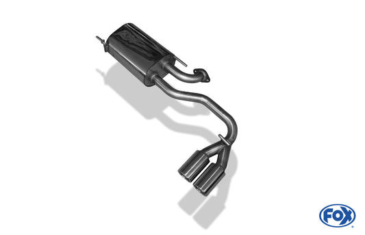 Subaru Justy II für Modelle mit lackierter Stoßstange Endschalldämpfer quer - 2x76 Typ 13