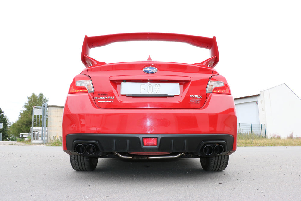 Subaru Impreza GJ 4x4 - WRX Stufenheck Endschalldämpfer rechts/links zweiflutig - 2x90 Typ 12 rechts/links schwarz emalliert