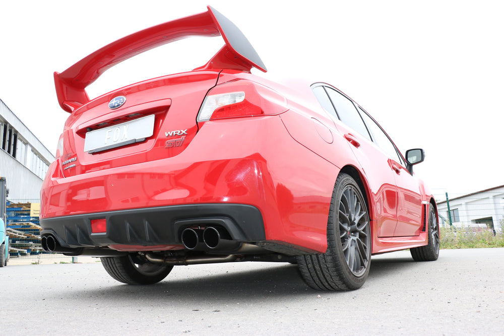 Subaru Impreza GJ 4x4 - WRX Stufenheck Endschalldämpfer rechts/links zweiflutig - 2x90 Typ 12 rechts/links schwarz emalliert