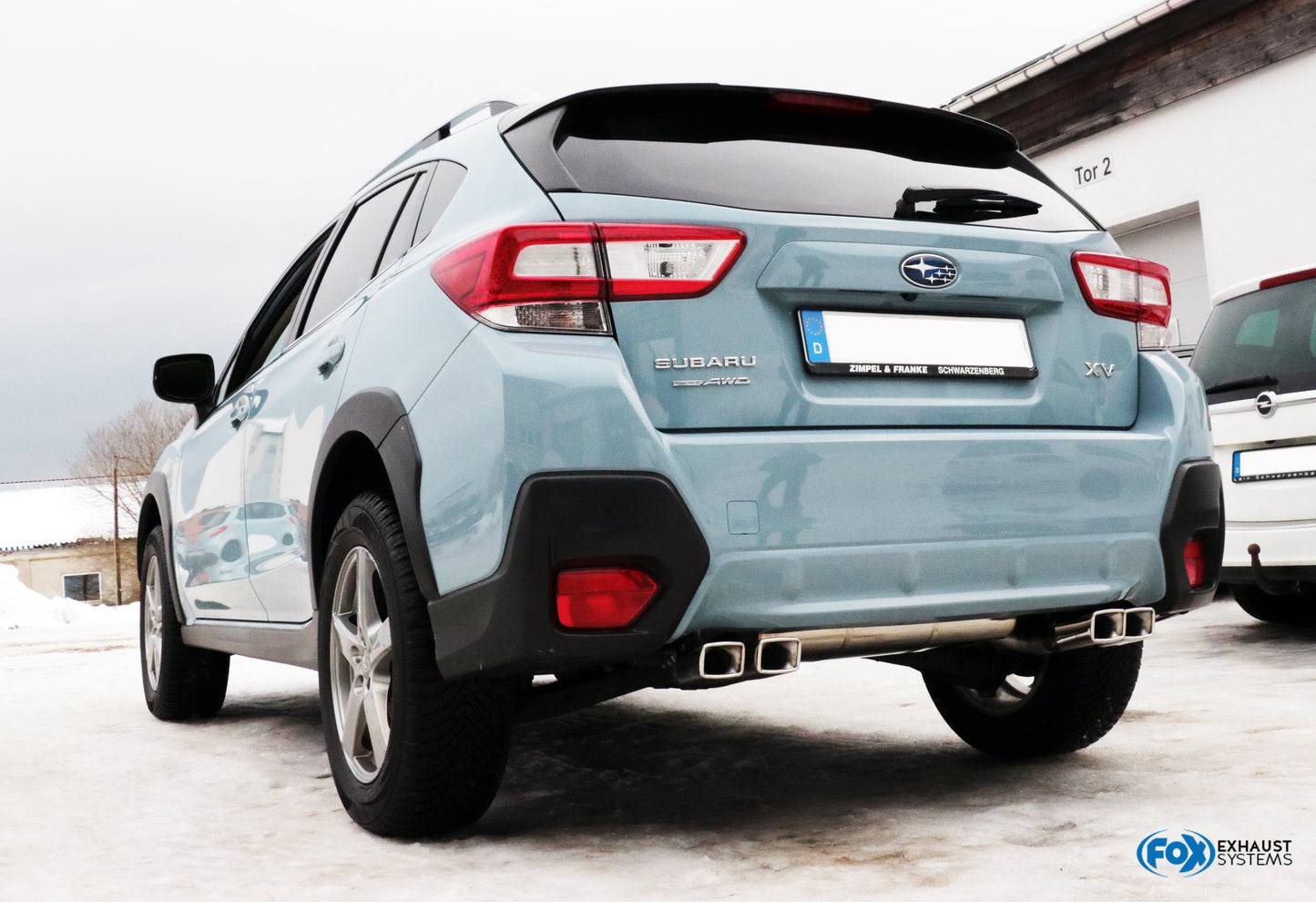 FOX Subaru XV - G5 Endschalldämpfer quer Ausgang rechts/links - 4x Sonderendrohr