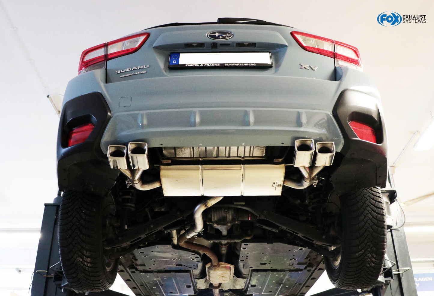 FOX Subaru XV - G5 Endschalldämpfer quer Ausgang rechts/links - 4x Sonderendrohr