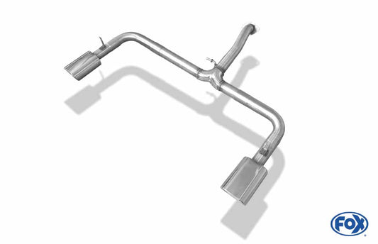 Toyota RAV 4 III Endrohrsystem rechts/links passend auf original Mittelschalldämpfer - 135x80 Typ 53 rechts/links