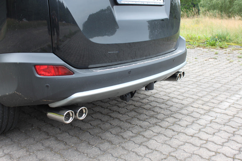 Toyota RAV 4 IV Endrohrsystem rechts/links passend auf original Mittelschalldämpfer - 2x80 Typ 17 rechts/links