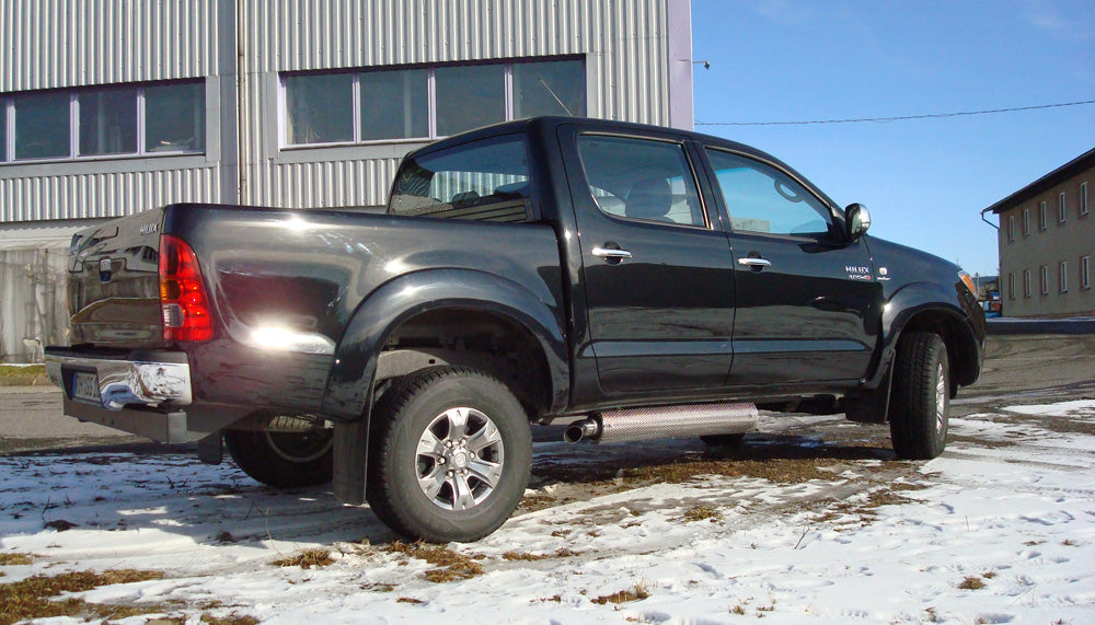 Toyota Hilux III KUN25 - Double Cap - Double Cap Halbanlage Sidepipe, bestehend aus 2 Endschalldämpfern - 1x76 Typ 26 rechts/links