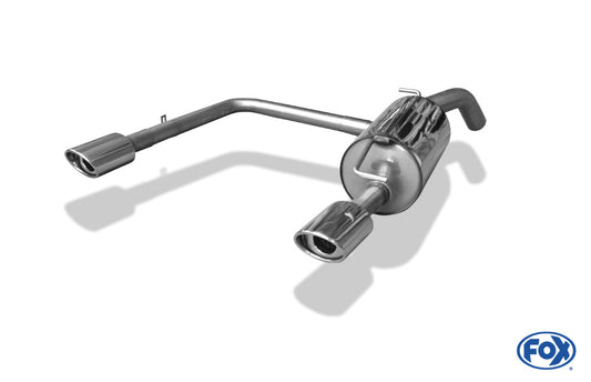 Toyota Yaris TS P1 Endschalldämpfer Ausgang rechts/links Ø63,5 - 115x85 Typ 33 rechts/links