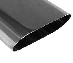 FOX Anschweißendrohr Typ 50 160x80 mm / Länge: 300 mm - flachoval / uneingerollt / 10° abgeschrägt / ohne Absorber