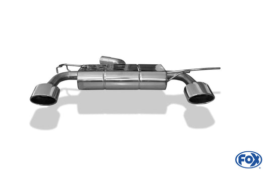 VW Scirocco - 13 Endschalldämpfer Ausgang rechts/links - 129x106 Typ 32 rechts/links