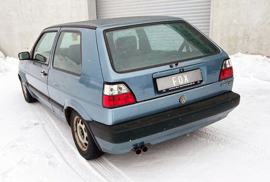 FOX VW Golf II Typ 19E Endschalldämpfer - 2x55 Typ 14 mit Knick nach links