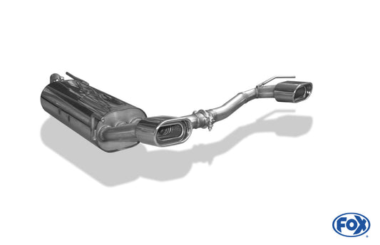 VW Golf III/ Golf III Cabrio Endschalldämpfer Ausgang rechts/links - 135x80 Typ 53 rechts/links