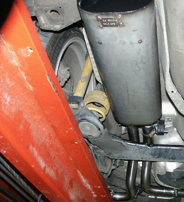 VW Golf IV 3-türig Endschalldämpfer Side Pipe - 135x80 Typ 50 Ausgang auf Fahrerseite