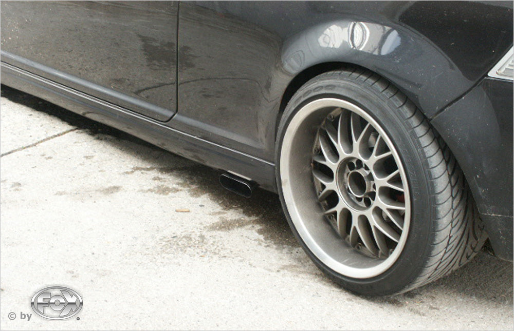 VW Golf IV 3-türig Endschalldämpfer Side Pipe - 130x50 Typ 50 Ausgang auf Fahrerseite
