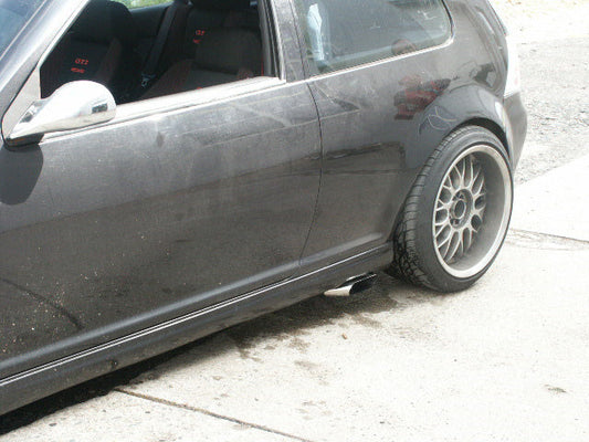 VW Golf IV 3-türig Endschalldämpfer Side Pipe - 130x50 Typ 50 Ausgang auf Fahrerseite