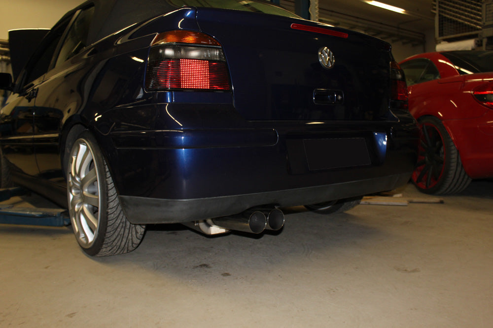 VW Golf III/ IV Cabriolet Endschalldämpfer - 2x76 Typ 10