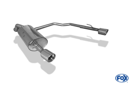 VW Golf IV Endschalldämpfer Ausgang rechts/links Ø63,5mm - 1x90 Typ 17 rechts/links R32 Design