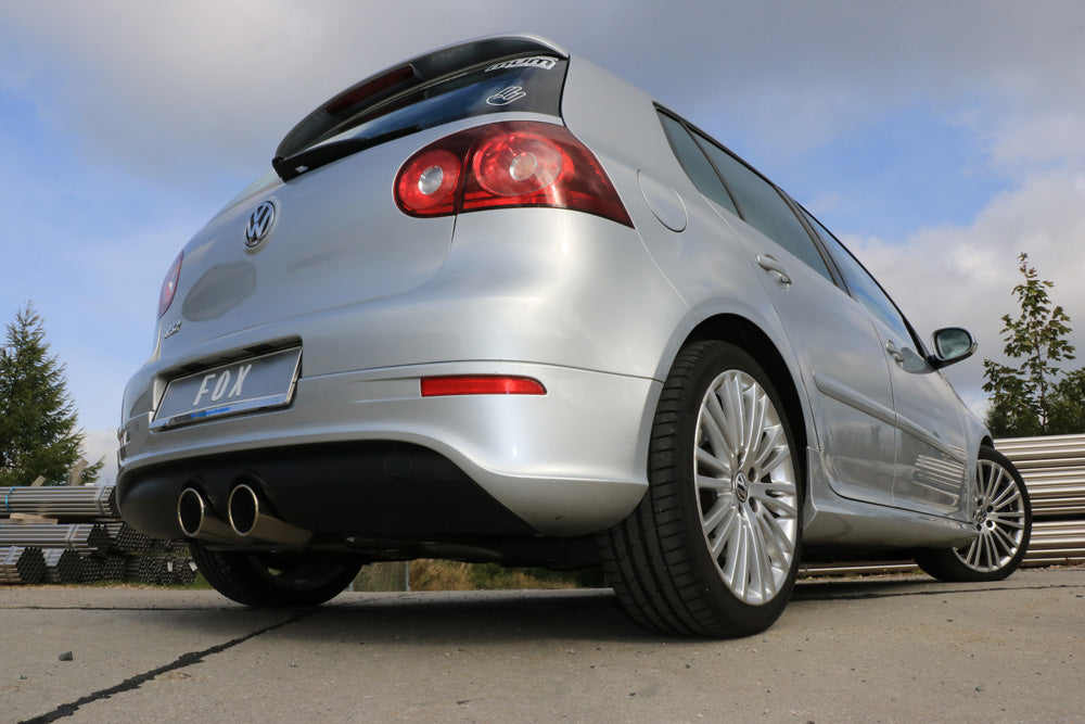 VW Golf V R32 Endschalldämpfer Ausgang mittig - 2x100 Typ 16