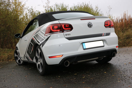 VW Golf 6 GTI + Cabrio Endschalldämpfer Ausgang rechts/links - 1x100 Typ 25 rechts/links
