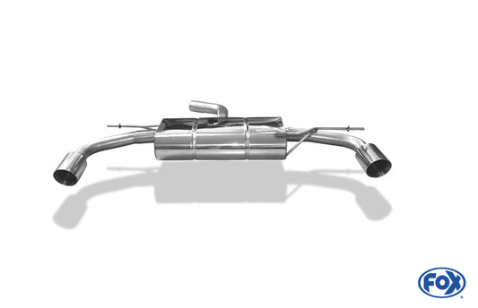 VW Golf VI - GTI-Optik Endschalldämpfer rechts/links - 1x90 Typ 25 rechts/links GTI-Optik - Passend an die originale Golf 6 GTI-Stoßstange