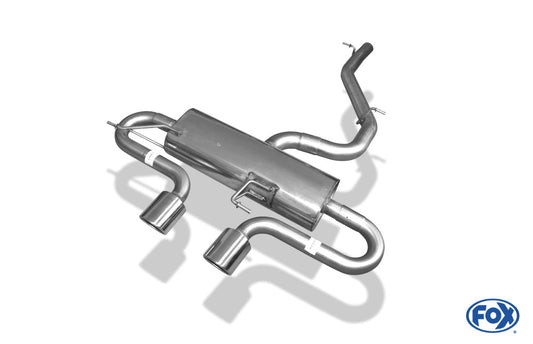 VW Golf VI R 4motion Endschalldämpfer Ausgang mittig - 2x90 Typ 16