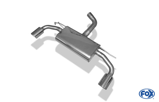 VW Golf VII Facelift starre Hinterachse Endschalldämpfer rechts/links - 1x100 Typ 16 rechts/links inkl. Heckeinsatz schwarz matt