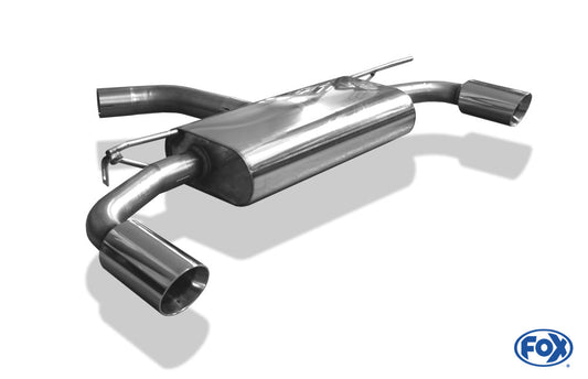 VW Golf VII Facelift starre Hinterachse - Einsatz matt Endschalldämpfer rechts/links - 1x100 Typ 25 rechts/links inkl. Heckeinsatz schwarz matt