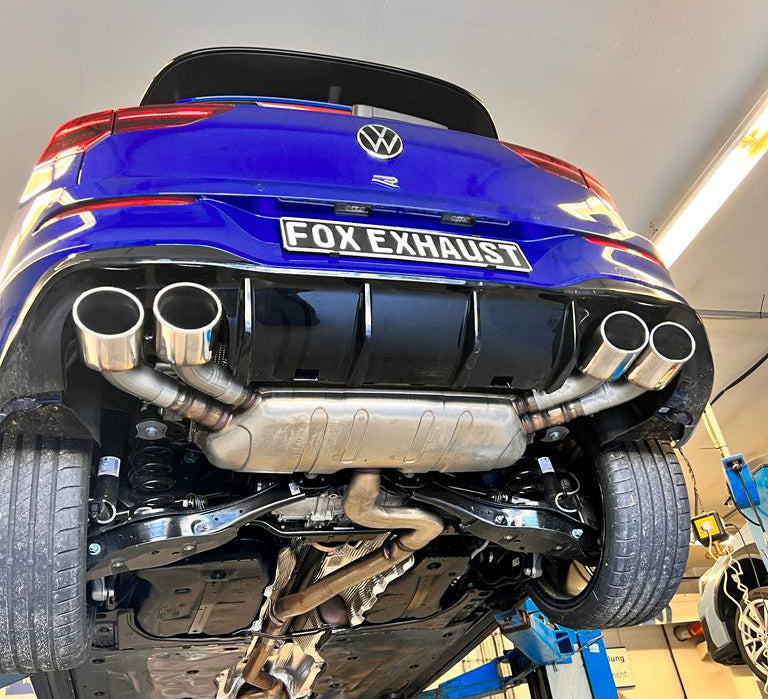 FOX VW Golf VIII R Endrohre rechts/links - 2x115x85 Typ 32 rechts/links - passend auf den originalen Endschalldämpfer