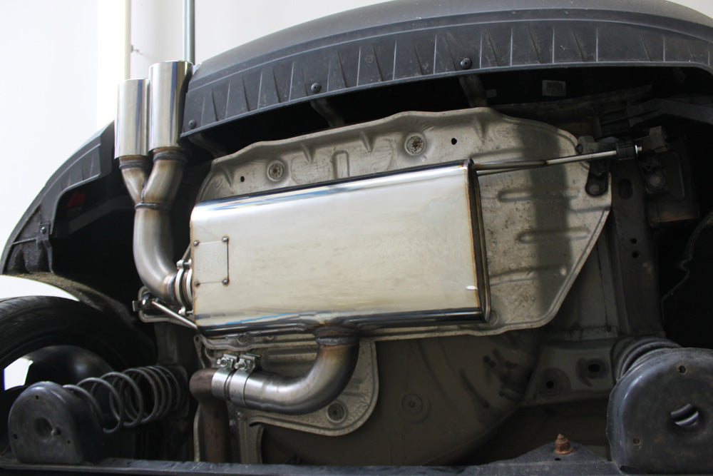 VW Beetle 1,4l - 16 (5C) Coupe & Cabrio - Starre Hinterachse Endschalldämpfer einseitig - 2x80 Typ 16