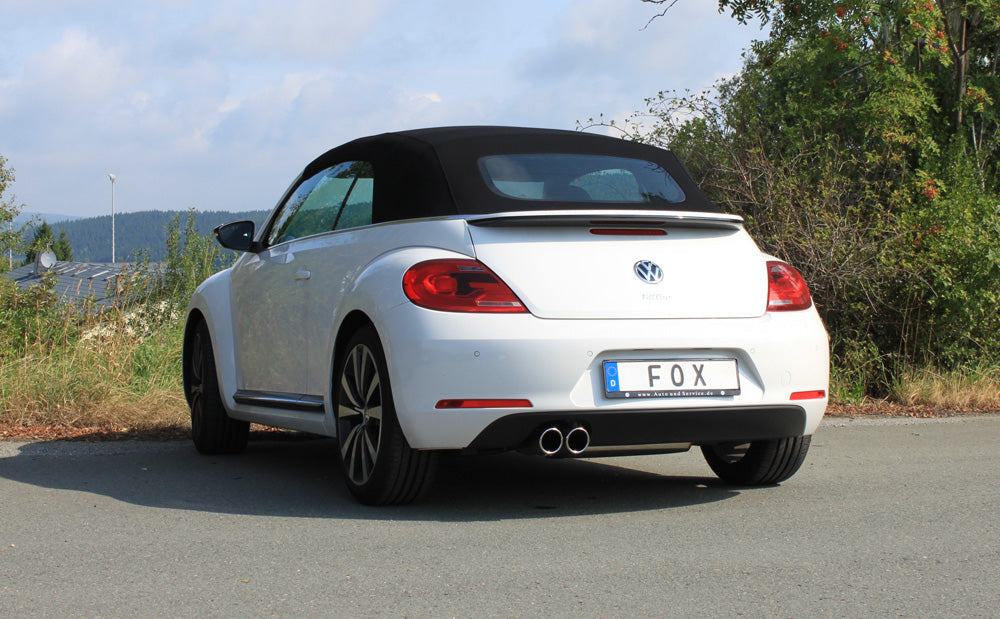 VW Beetle 1,2l - 16 (5C) Coupe & Cabrio - Starre Hinterachse Endschalldämpfer einseitig - 2x90 Typ 16