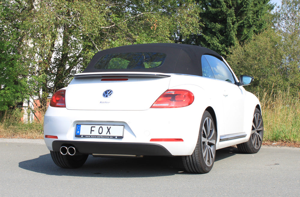 VW Beetle 1,2l - 16 (5C) Coupe & Cabrio - Starre Hinterachse Endschalldämpfer einseitig - 2x90 Typ 16