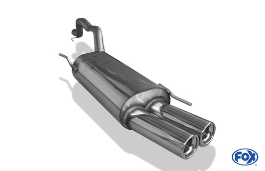 VW Bus T4 Syncro Endschalldämpfer inkl. Verbindungsrohr mit Halter - 2x80 Typ 13