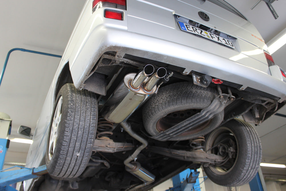 VW T4 - Frontantrieb - Bus/ Transporter/ Multivan/ Caravelle Endschalldämpfer - 2x63 Typ 28