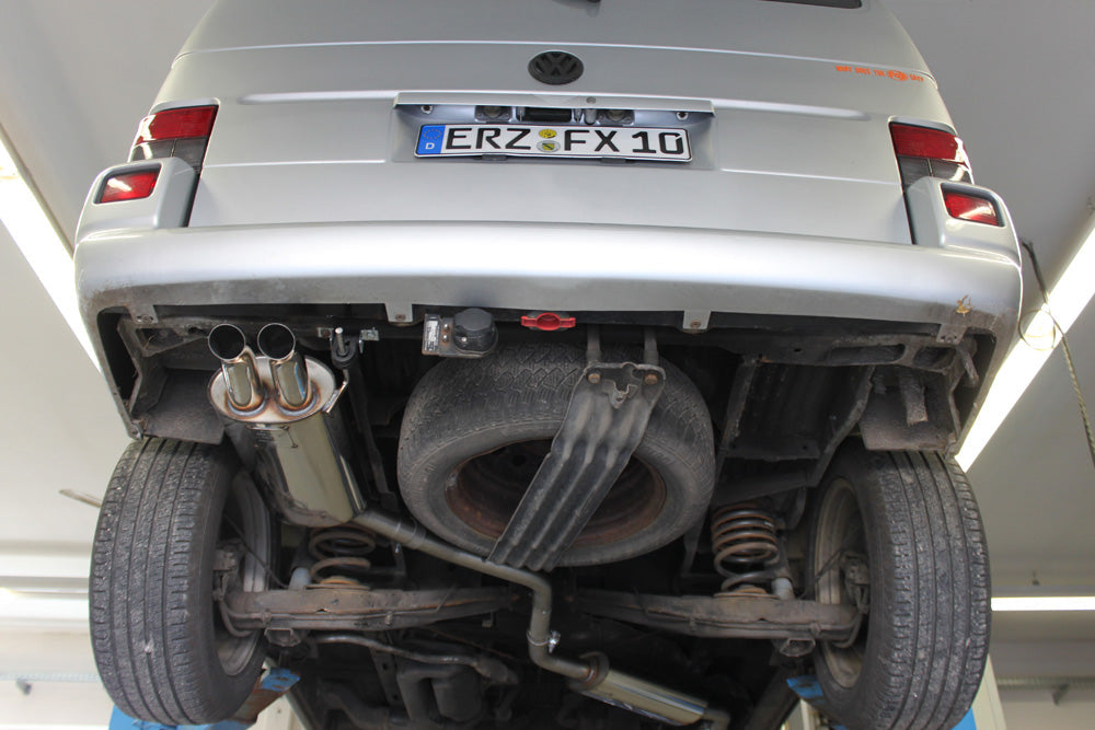 VW T4 - Frontantrieb - Bus/ Transporter/ Multivan/ Caravelle Endschalldämpfer - 2x63 Typ 28