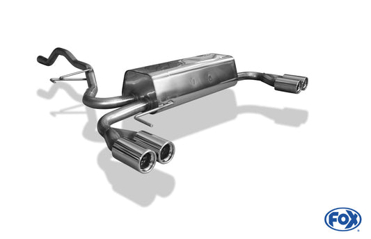 VW Bus T4 Syncro Endschalldämpfer quer Ausgang rechts/links inkl. Verbindungsrohr mit Halter - 2x76 Typ 13 rechts/links