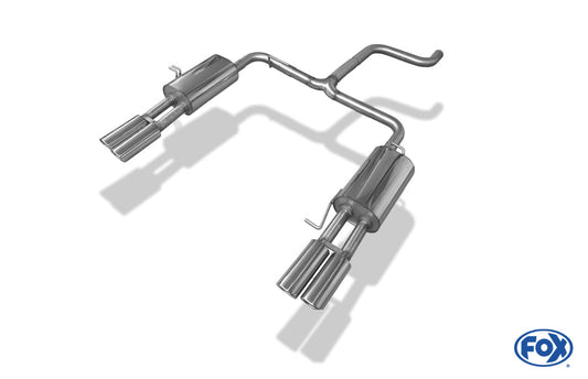 VW Bus T5/ T6 Endschalldämpfer Ausgang rechts/links - 2x88x74 Typ 33 rechts/links