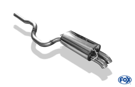 VW Bus T5 Pritsche 4x4 Doppelkabine Endschalldämpfer - 2x63 Typ 28