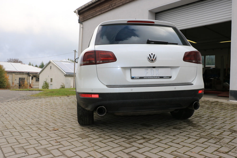 VW Touareg Typ 7P Endrohrpaar zum Anstecken für den originalen Endschalldämpfer - 1x114 Typ 25 rechts/links