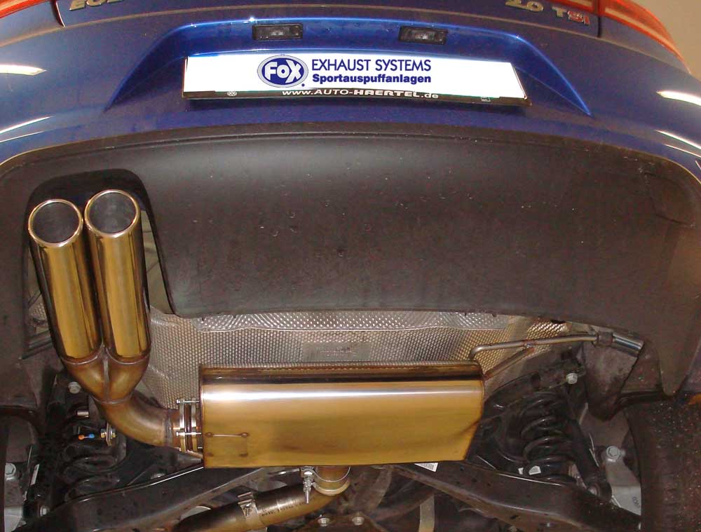 VW Eos 1F - Facelift - 2,0l Endschalldämpfer einseitig - 2x80 Typ 16