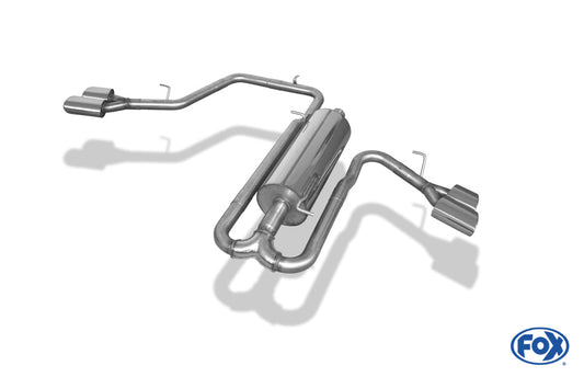 Ford Ranger ab 09/2015 4x4 - Wildtrak Endschalldämpfer Sidepipe, Ausgang rechts und links am Fahrzeug - 2x115x85 Typ 38 rechts/links