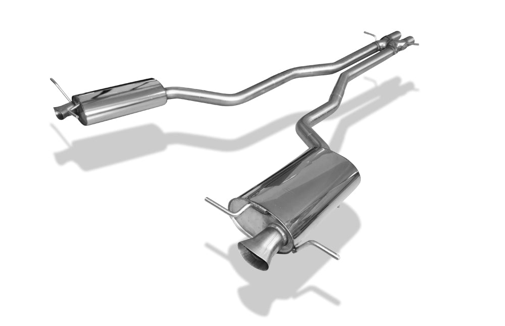 VW Phaeton - 3D Endschalldämpfer rechts/links mit X-Pipe - Austritt der Endrohre in den originalen Endrohren