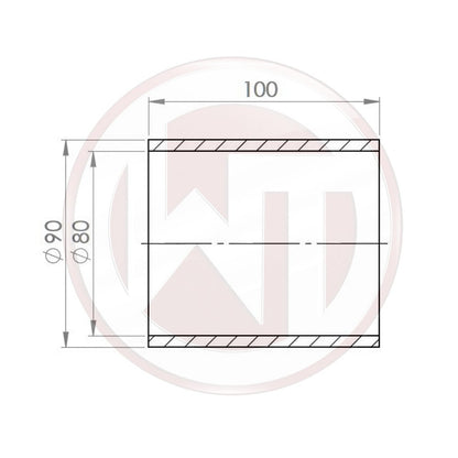 Wagner Tuning Ø80mm Silikonverbinder gerade schwarz