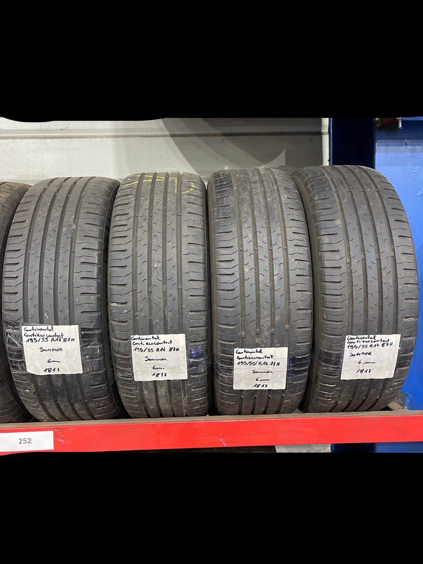 4x Continental ContiEcoContact 5 195/55R16 87H Sommerreifen