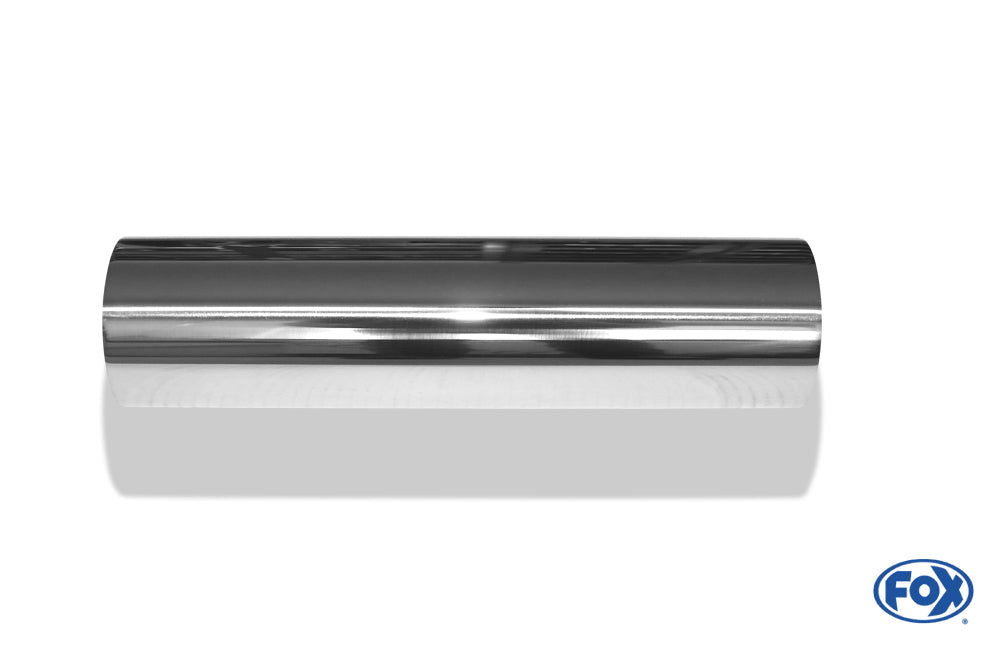 FOX Anschweißendrohr Typ 11 Ø 76 mm / Länge: 300 mm  - rund / uneingerollt / gerade / mit Absorber (Innendurchmesser 50mm - Länge: 150mm)