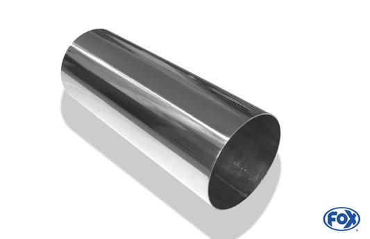 FOX Anschweißendrohr Typ 10 Ø 114 mm / Länge: 300 mm  - rund / uneingerollt / gerade / ohne Absorber