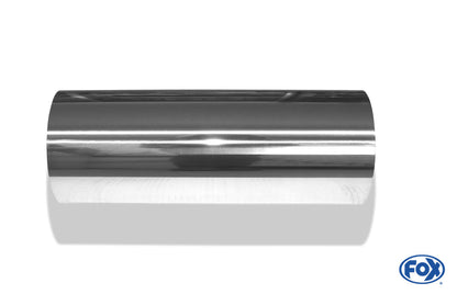 FOX Anschweißendrohr Typ 11 Ø 114 mm / Länge: 300 mm  - rund / uneingerollt / gerade / mit Absorber (Innendurchmesser 70mm - Länge: 150mm)