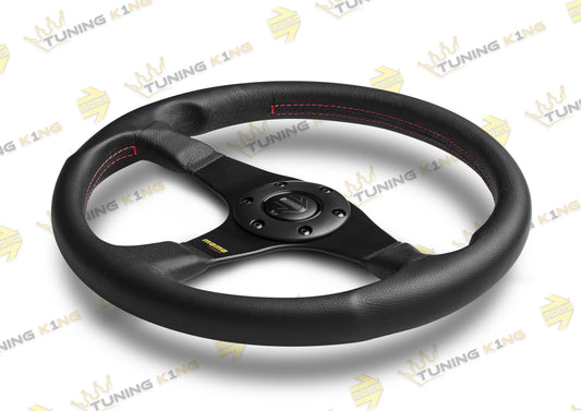 MOMO Lenkrad Tuner 350mm Schwarz Glattleder / Schwarz