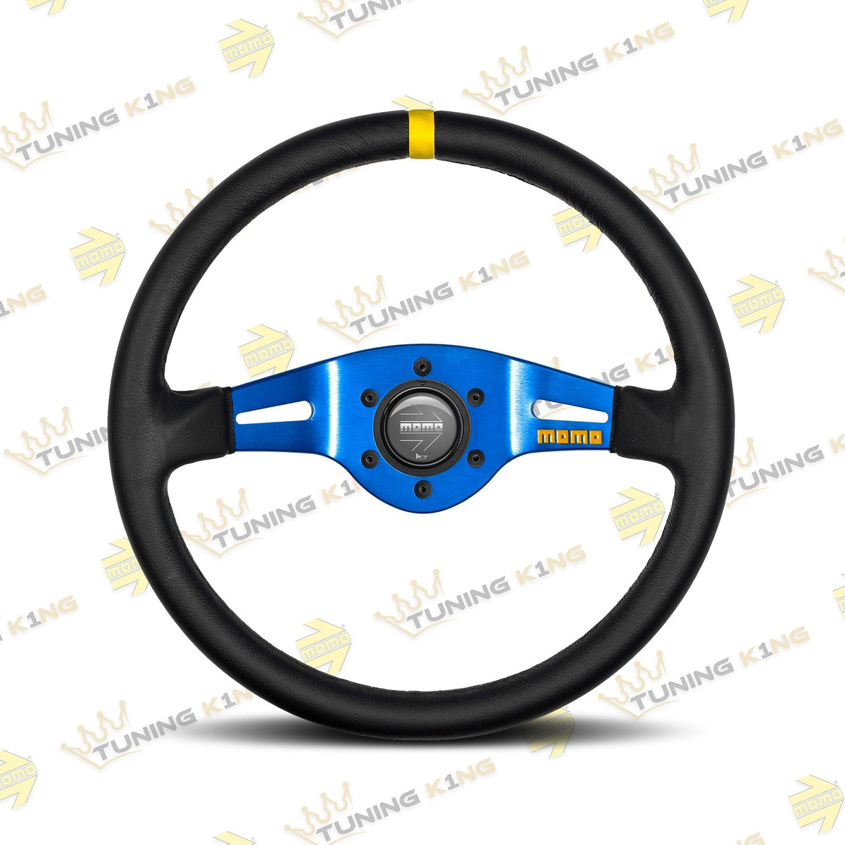MOMO Lenkrad MOD. 03 350 mm Blau Glattleder