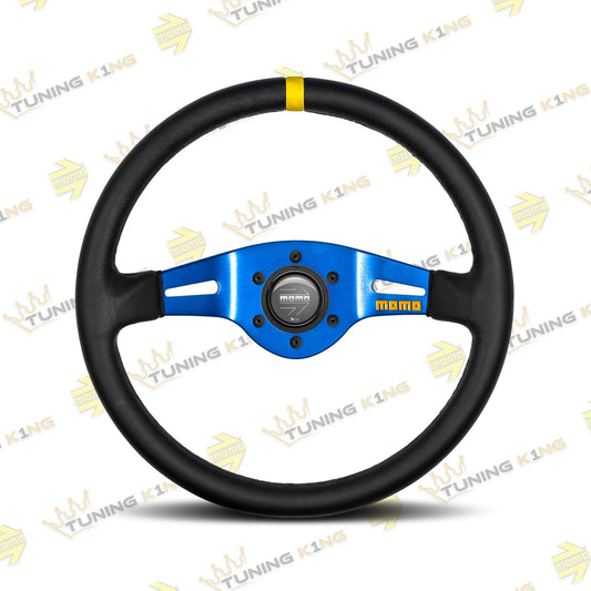 MOMO Lenkrad MOD. 03 350 mm Blau Glattleder