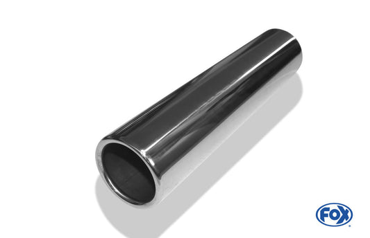FOX Anschweißendrohr Typ 12 Ø 70 mm / Länge: 300 mm  - rund / eingerollt / gerade / ohne Absorber