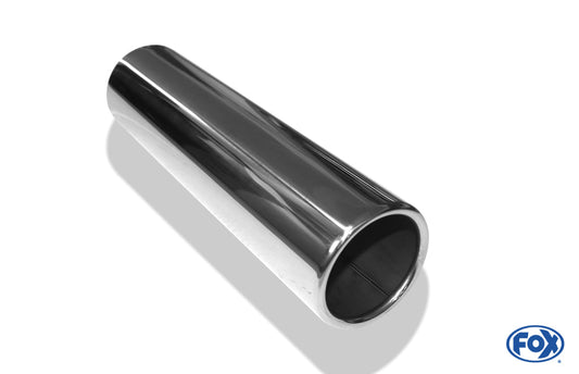 FOX Anschweißendrohr Typ 12 Ø 80 mm / Länge: 300 mm - rund / eingerollt / gerade / ohne Absorber
