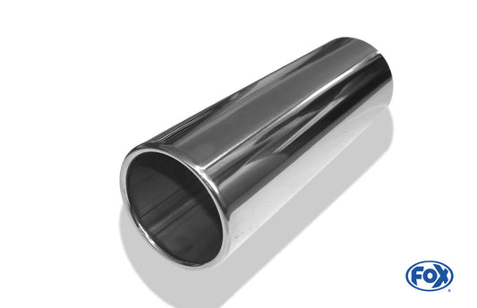 FOX Anschweißendrohr Typ 12 Ø 100 mm / Länge: 300 mm  - rund / eingerollt / gerade / ohne Absorber